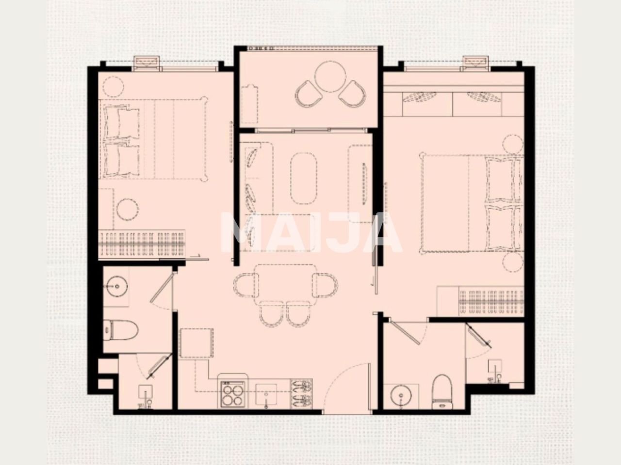 Апартаменты на острове Пхукет, Таиланд, 58 м² - фото 2