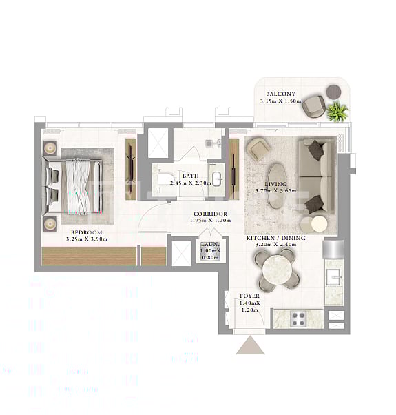 Апартаменты Остров Аль-Марджан, ОАЭ, 160 м² - фото 10
