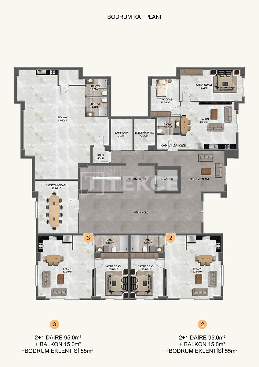 Апартаменты в Алании, Турция, 110 м² - фото 17