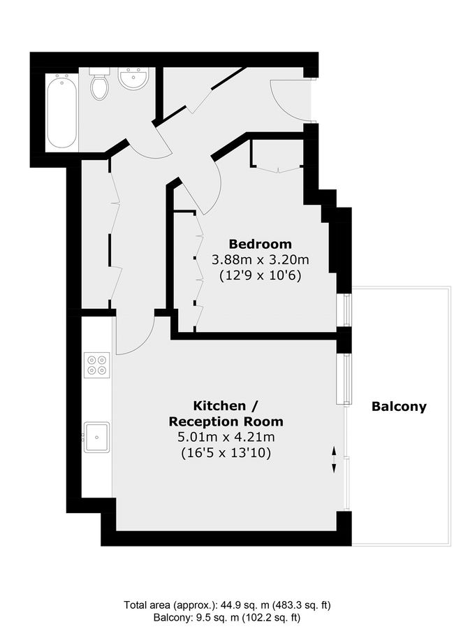 Квартира в Лондоне, Великобритания, 45 м² - фото 9