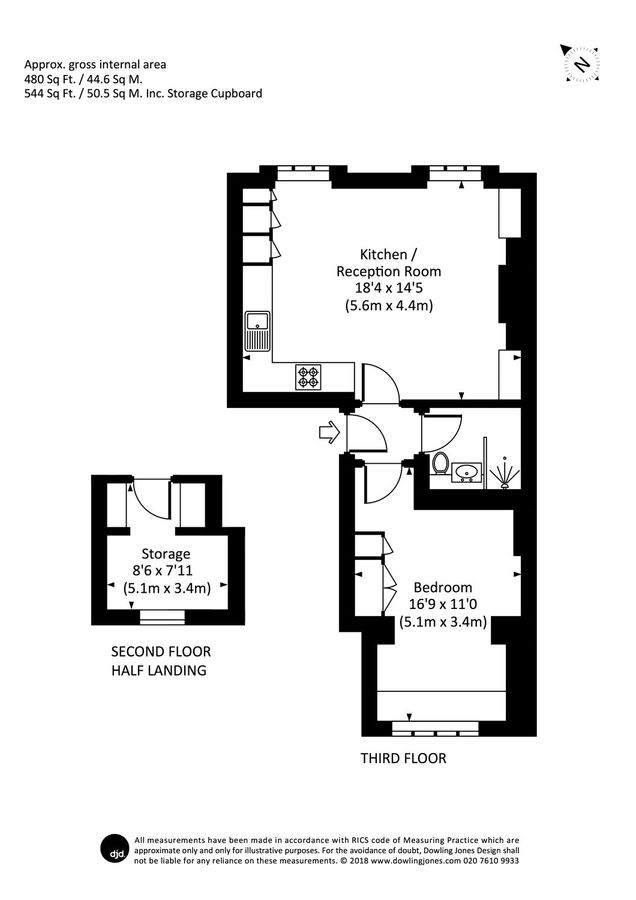 Квартира в Лондоне, Великобритания, 51 м² - фото 10