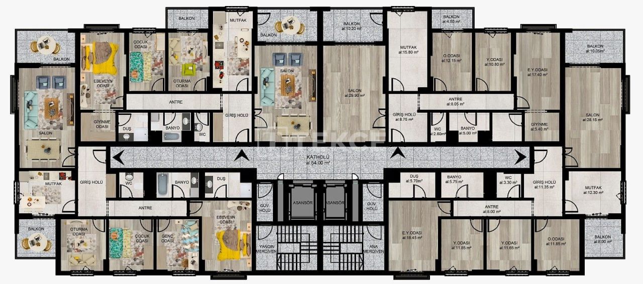 Апартаменты Йомра, Турция, 165 м² - фото 12