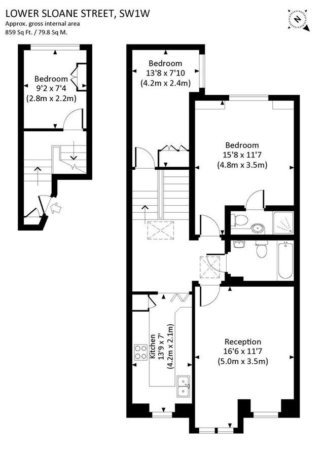 Квартира в Лондоне, Великобритания, 80 м² - фото 9