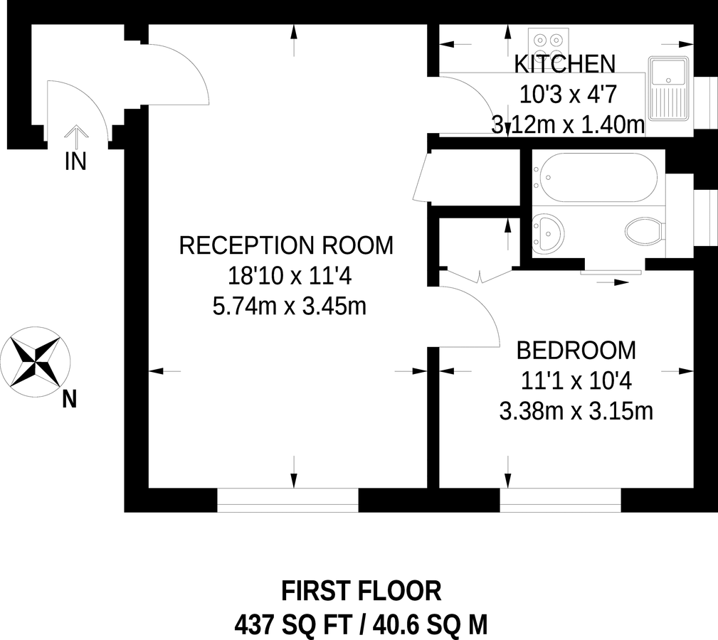 Квартира в Лондоне, Великобритания, 41 м² - фото 9