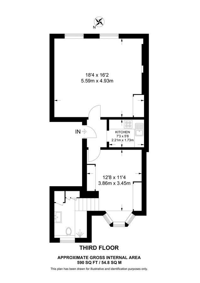 Квартира в Лондоне, Великобритания, 55 м² - фото 14