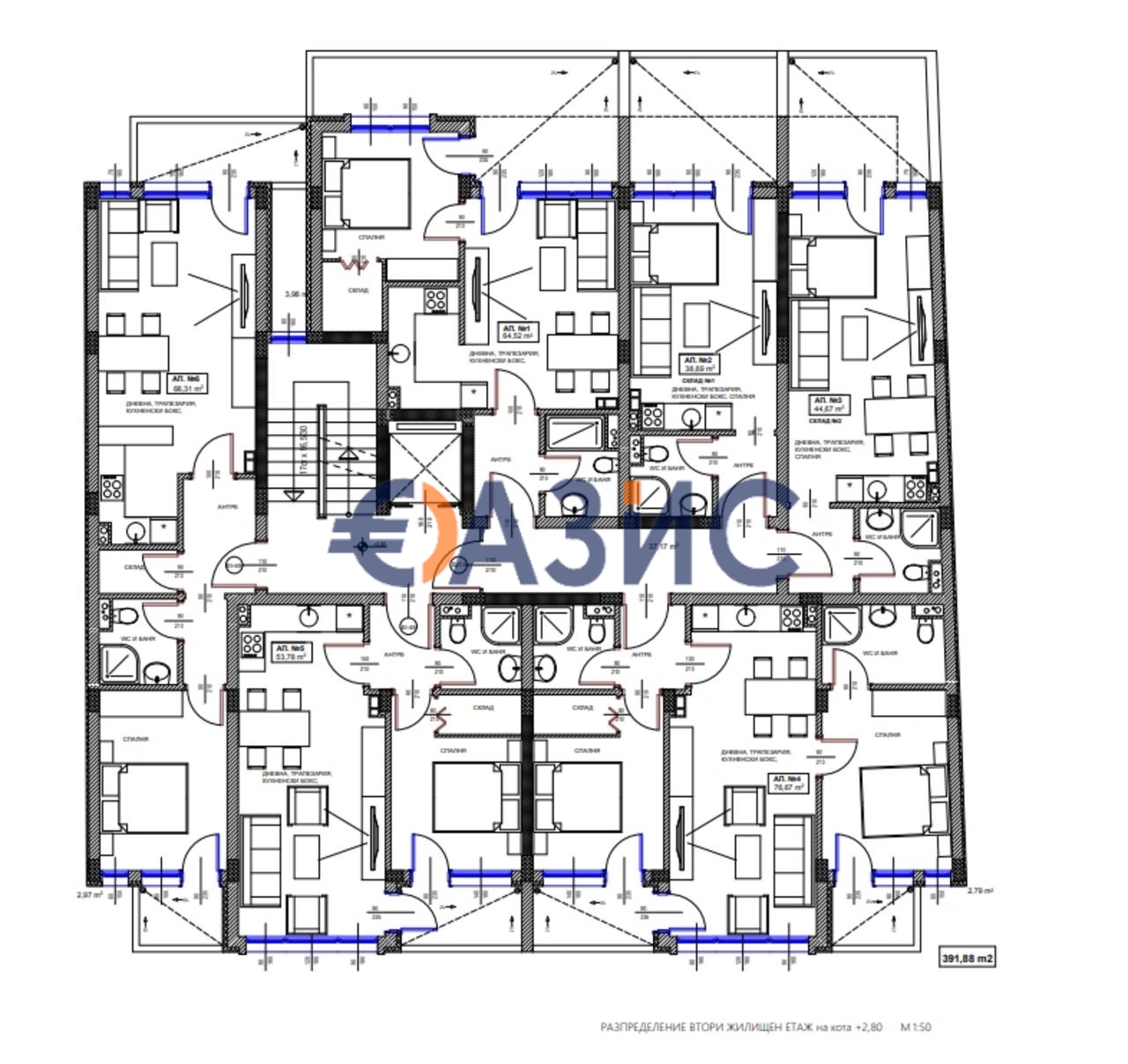 Апартаменты в Поморие, Болгария, 91.4 м² - фото 18