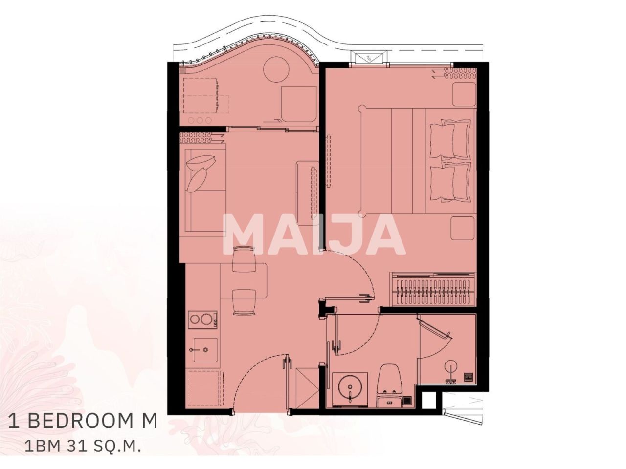 Апартаменты на острове Пхукет, Таиланд, 31 м² - фото 2