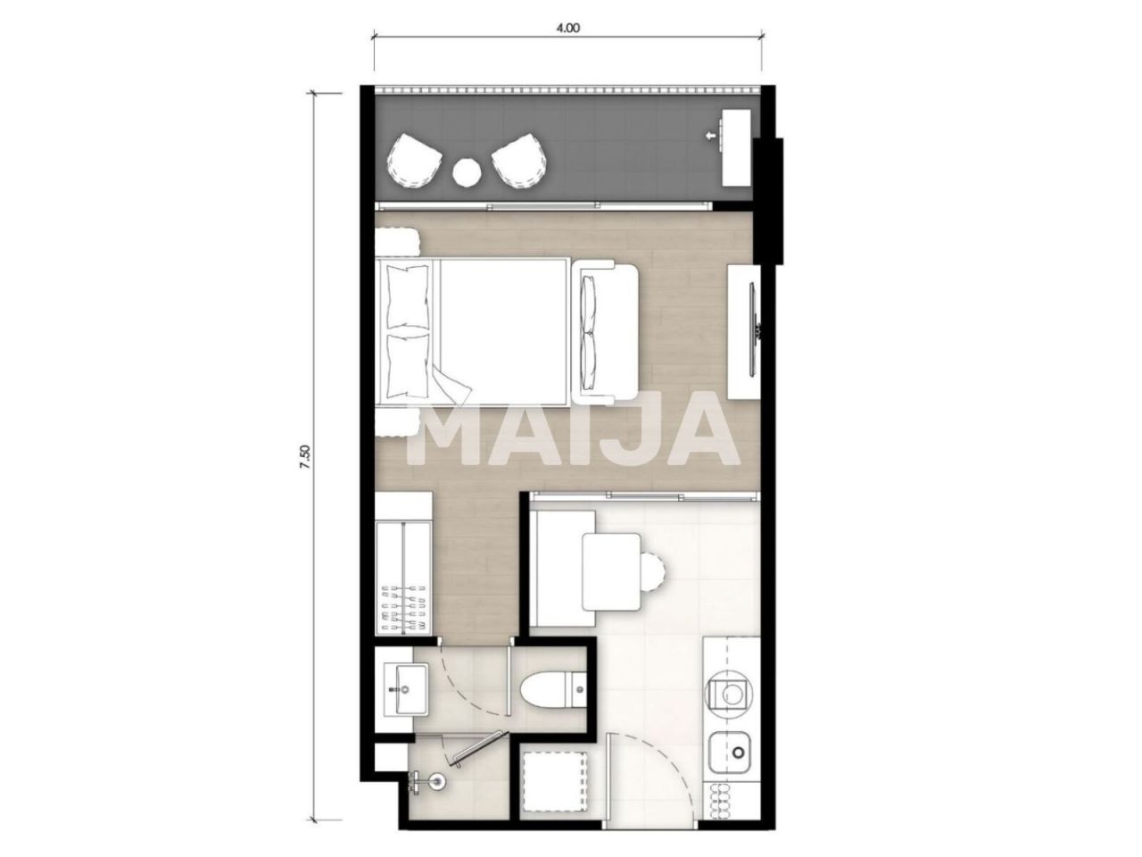 Апартаменты на острове Пхукет, Таиланд, 30 м² - фото 2