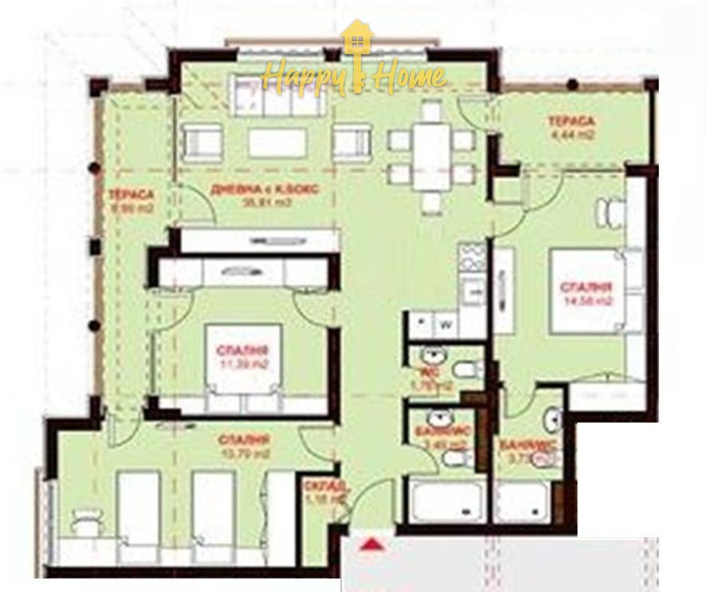 Квартира в Святом Власе, Болгария, 129 м² - фото 17