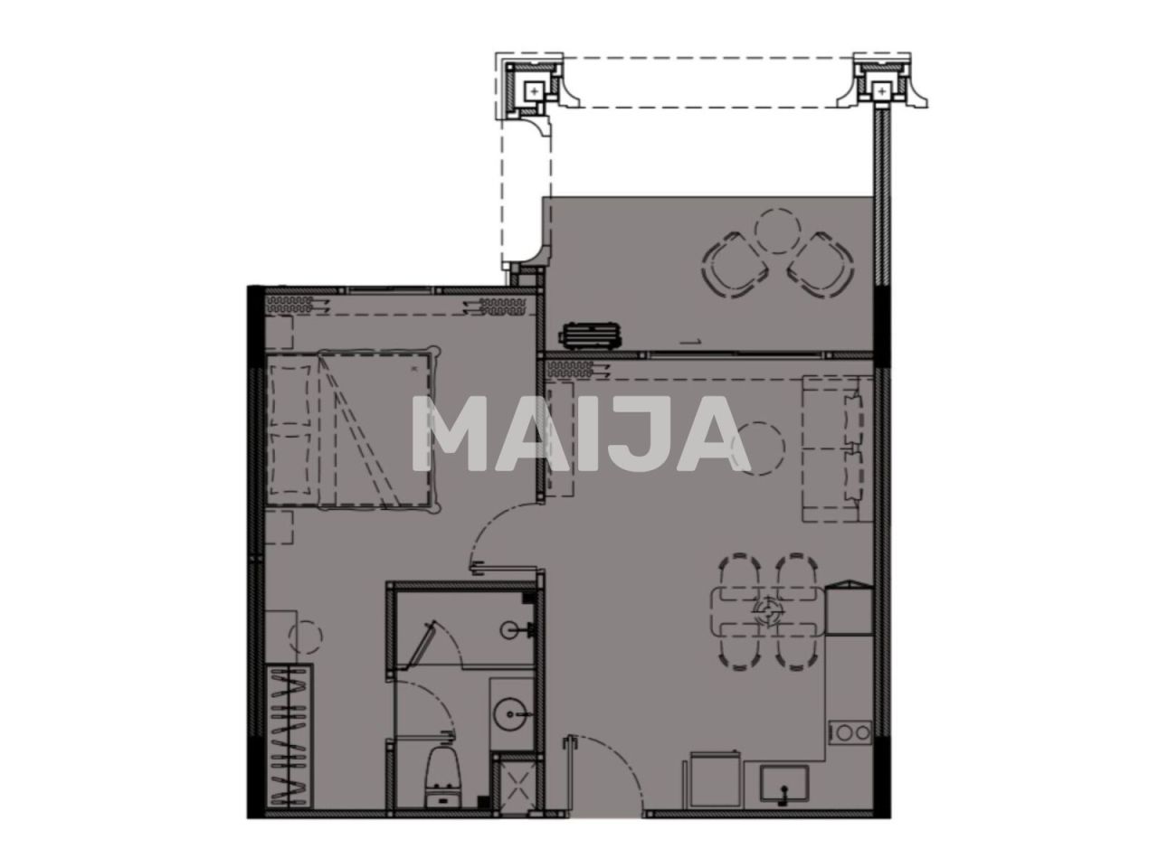 Апартаменты на острове Пхукет, Таиланд, 54 м² - фото 2