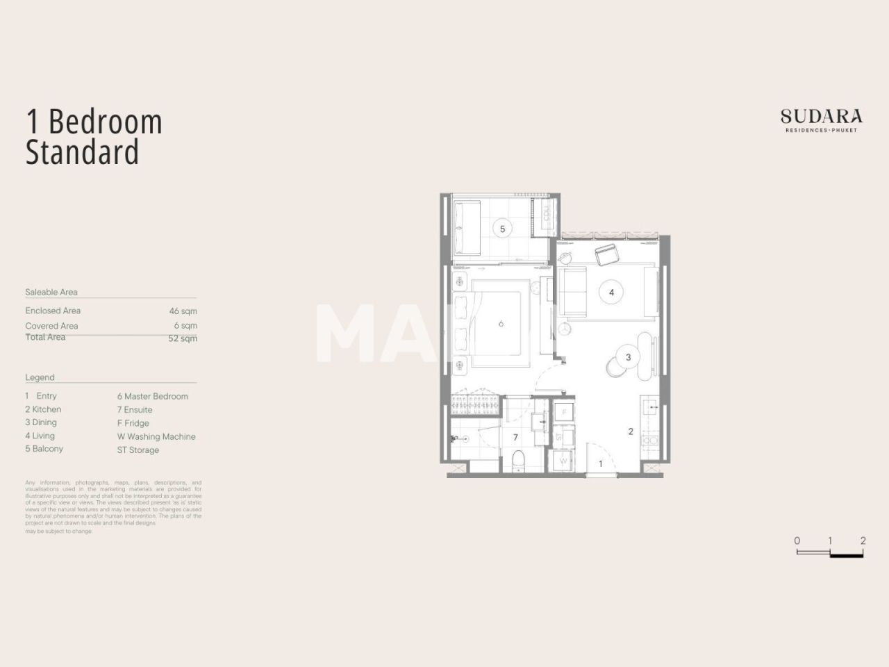 Апартаменты на острове Пхукет, Таиланд, 52 м² - фото 2