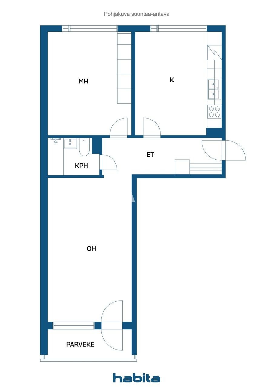 Апартаменты в Порво, Финляндия, 58.5 м² - фото 2