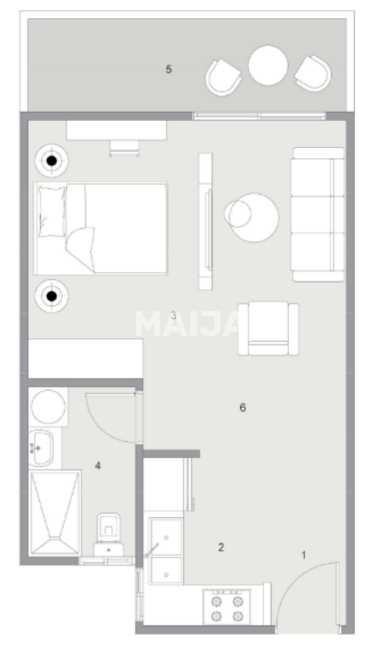 Апартаменты в Хургаде, Египет, 58 м² - фото 2