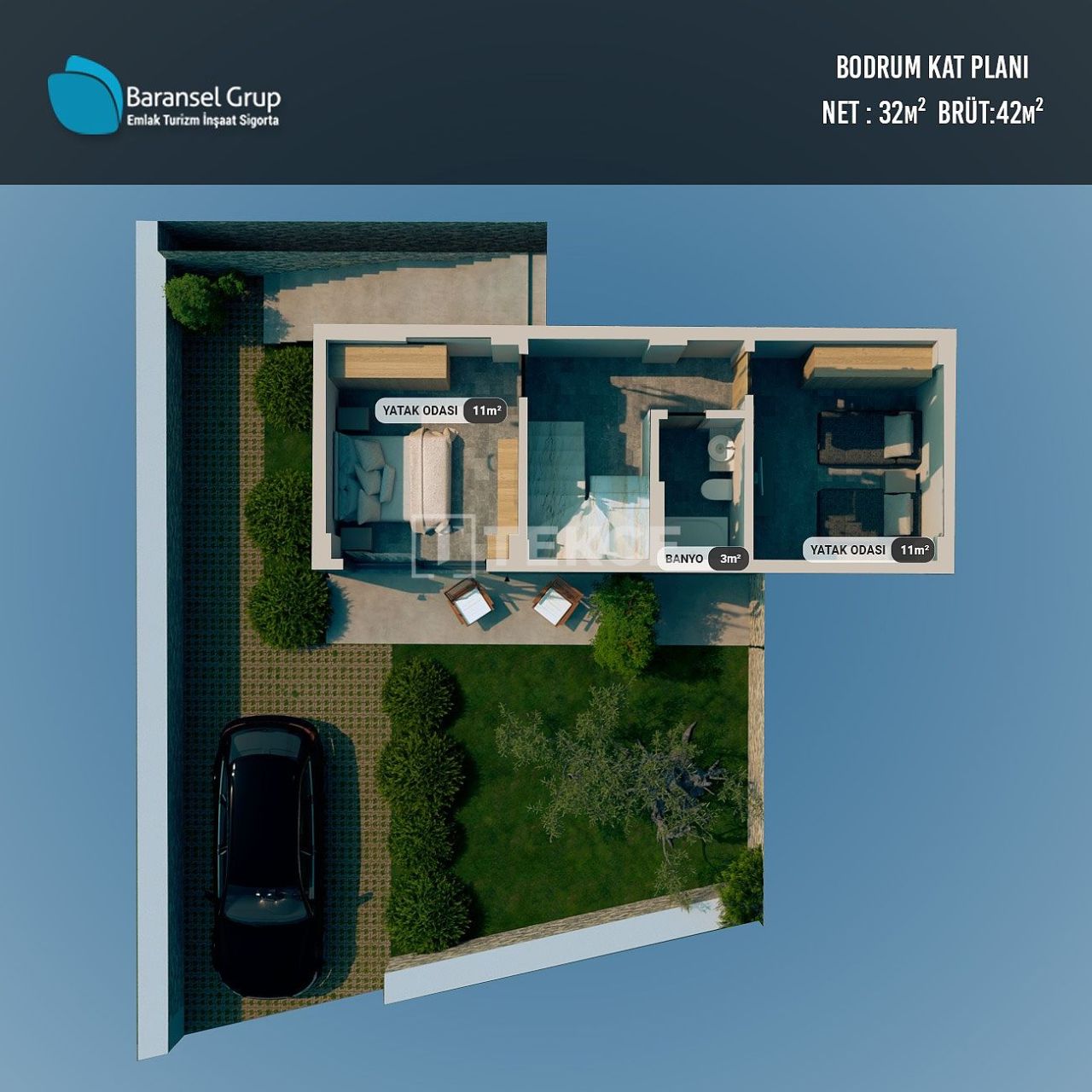 Вилла в Калкане, Турция, 136 м² - фото 16