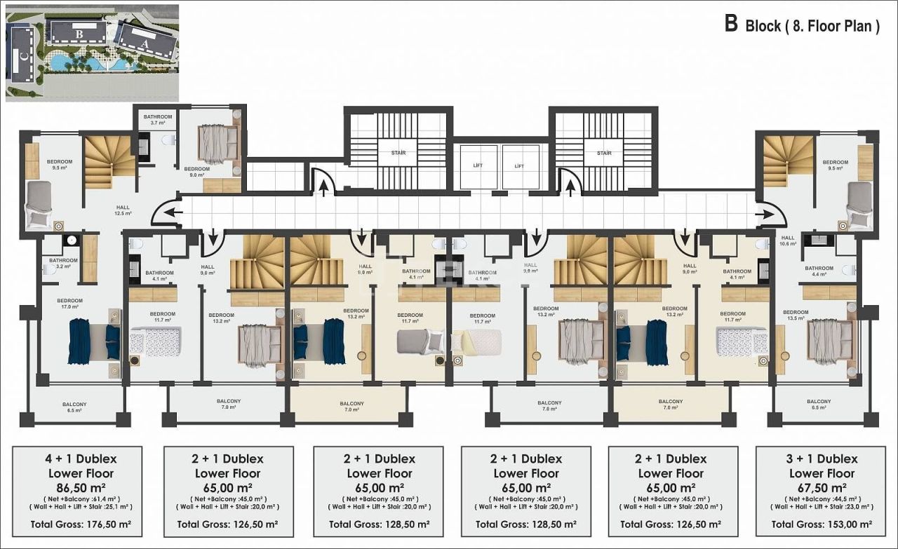 Апартаменты в Алании, Турция, 70 м² - фото 17