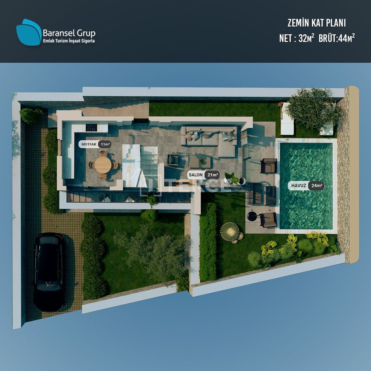 Вилла в Калкане, Турция, 136 м² - фото 17