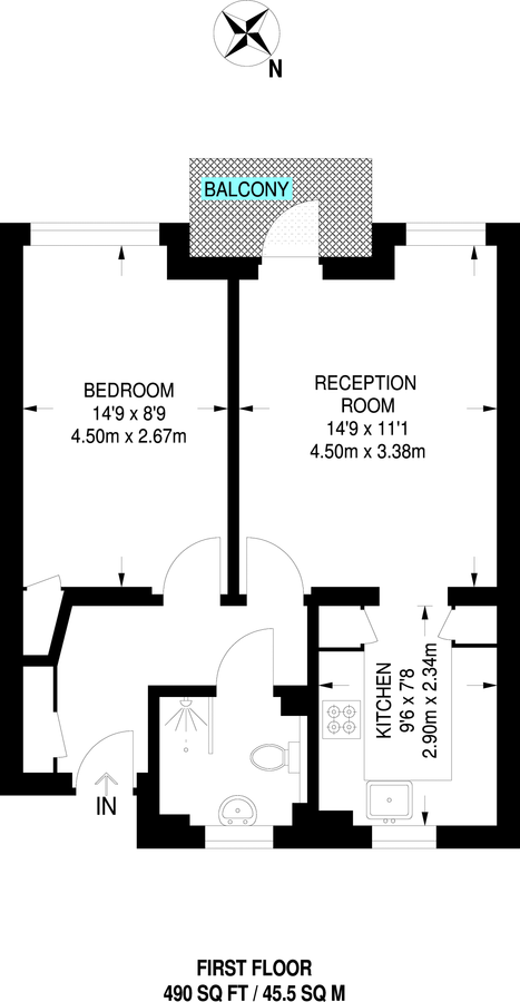 Квартира в Лондоне, Великобритания, 46 м² - фото 8