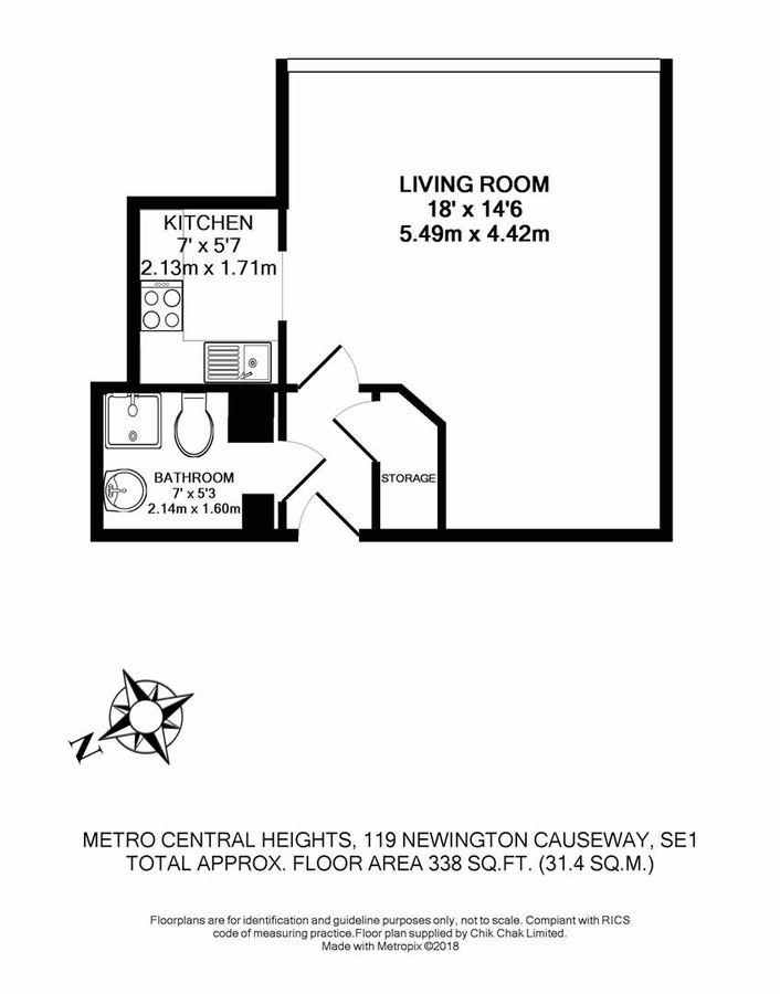 Квартира в Лондоне, Великобритания, 31 м² - фото 9