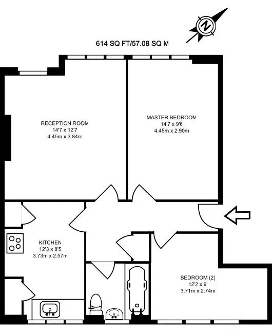Квартира в Лондоне, Великобритания, 57 м² - фото 11