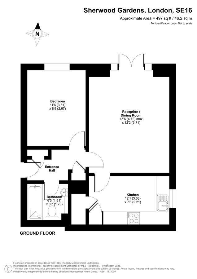 Квартира в Лондоне, Великобритания, 46 м² - фото 16