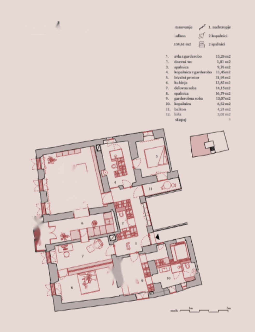 Квартира в Любляне, Словения, 135 м² - фото 7