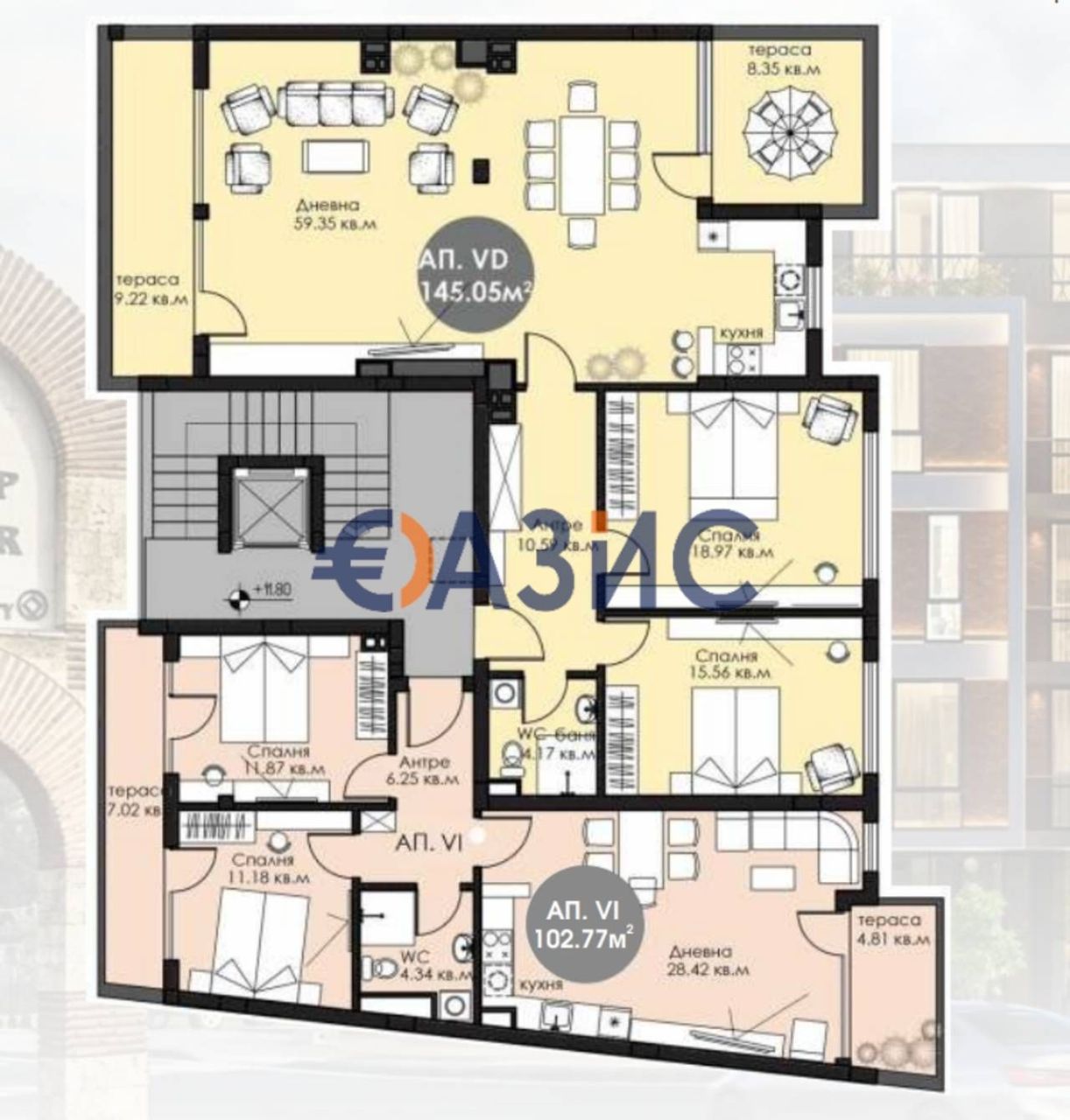 Апартаменты в Несебре, Болгария, 48.2 м² - фото 17
