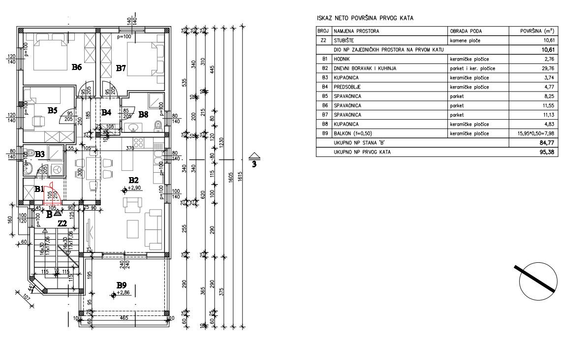 Квартира в Медулине, Хорватия, 84.77 м² - фото 2