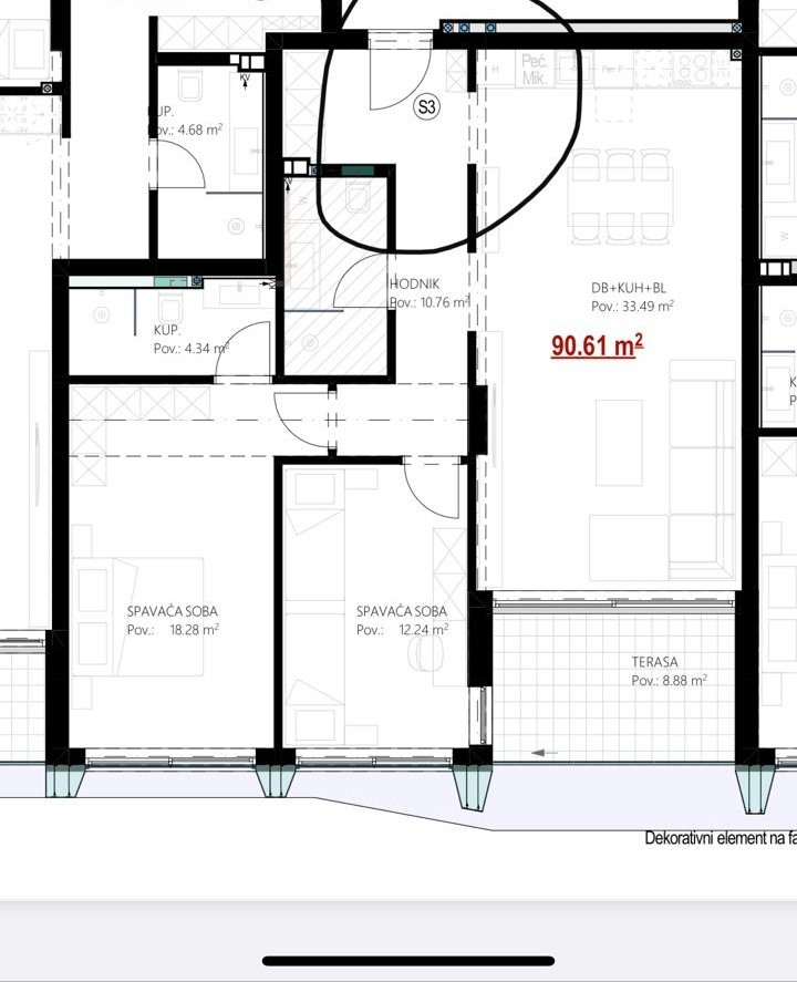 Квартира в Умаге, Хорватия, 90.61 м² - фото 4