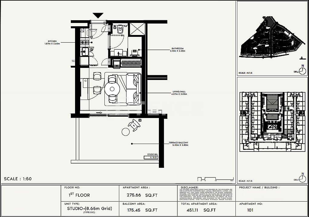 Апартаменты Аль-Фурджан, ОАЭ, 69 м² - фото 8