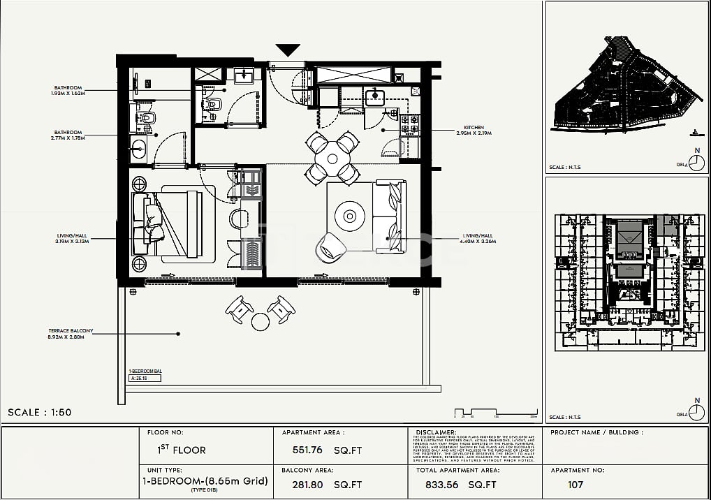 Апартаменты Аль-Фурджан, ОАЭ, 69 м² - фото 9