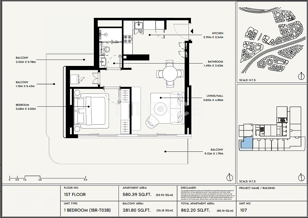 Апартаменты Аль-Джадаф, ОАЭ, 40 м² - фото 17