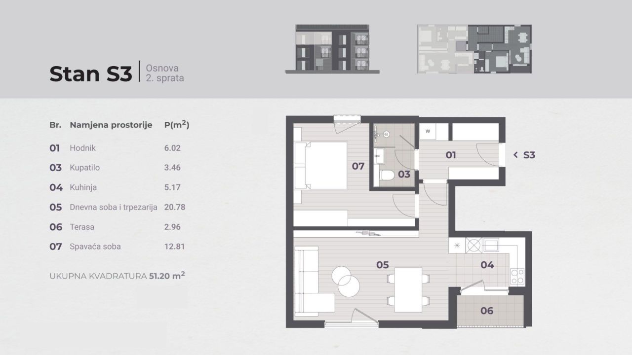 Апартаменты в Тивате, Черногория, 48.2 м² - фото 11