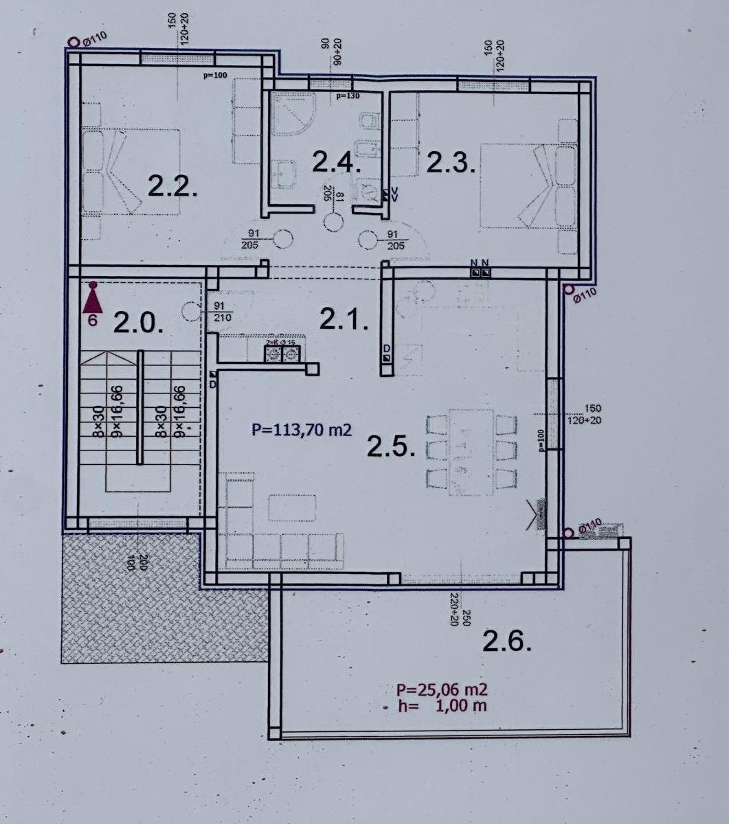 Квартира Istria, Barbariga, Хорватия, 113.7 м² - фото 6