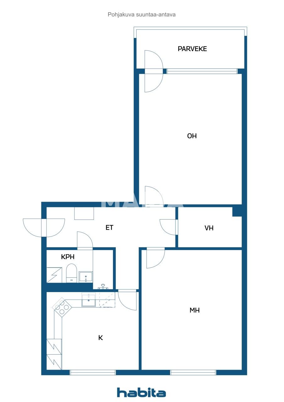 Апартаменты в Вантаа, Финляндия, 61 м² - фото 2