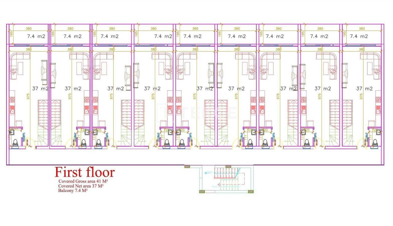 Апартаменты в Газимагусе, Кипр, 80 м² - фото 9