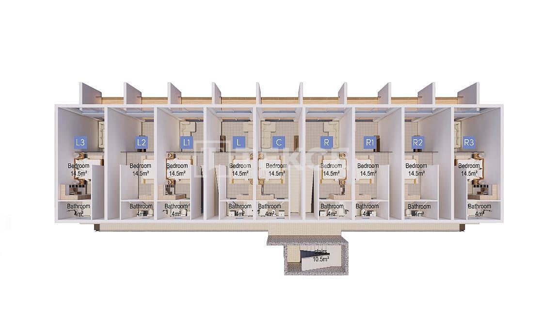 Апартаменты в Газимагусе, Кипр, 56 м² - фото 12