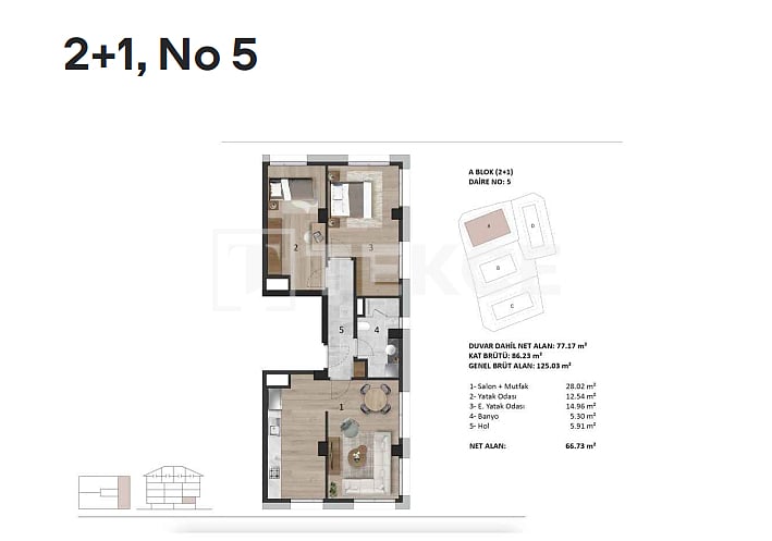 Апартаменты в Стамбуле, Турция, 86 м² - фото 17