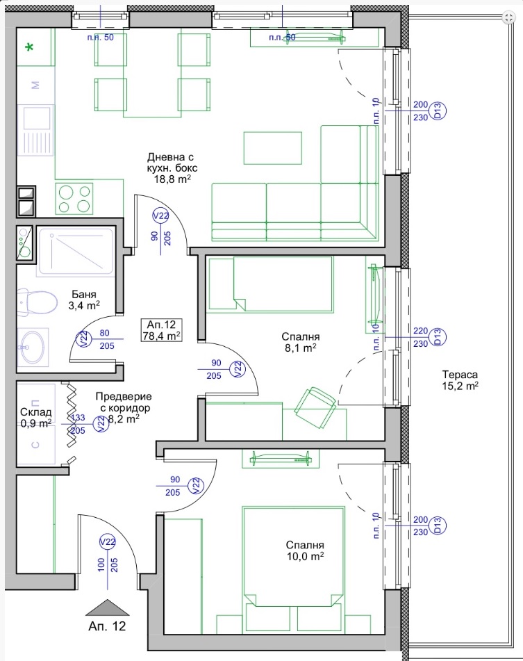 Квартира в Поморие, Болгария, 88 м² - фото 2