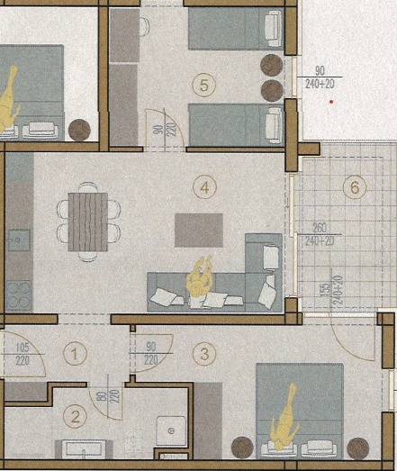 Квартира в Лижняне, Хорватия, 63.77 м² - фото 1