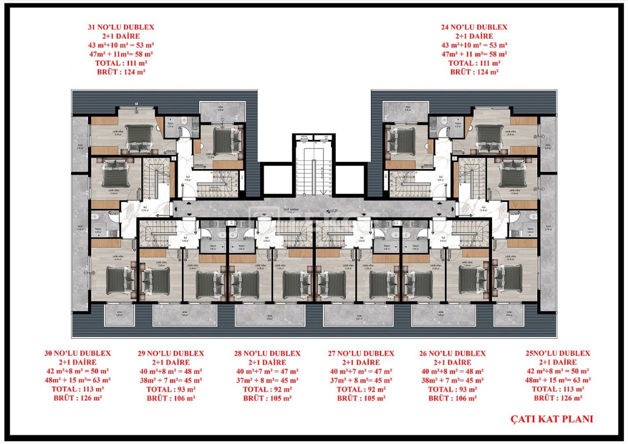 Апартаменты в Алании, Турция, 57 м² - фото 17