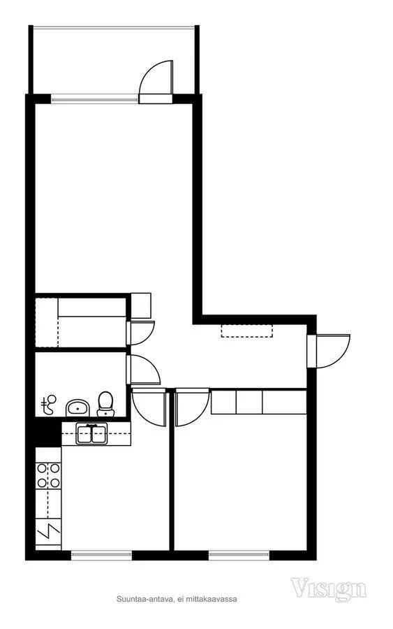 Квартира в Коуволе, Финляндия, 54.5 м² - фото 3