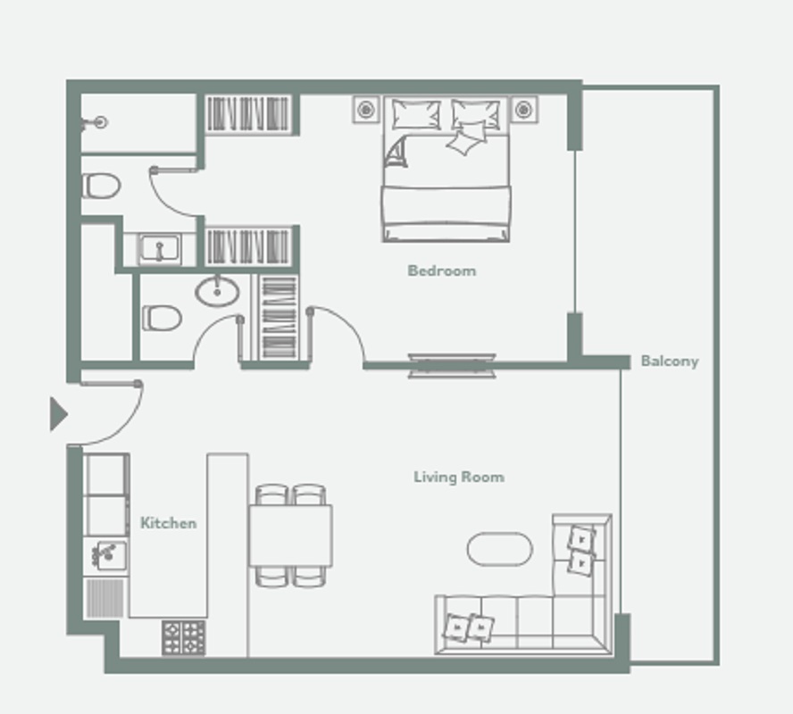 Квартира в Дубае, ОАЭ, 78.8 м² - фото 10