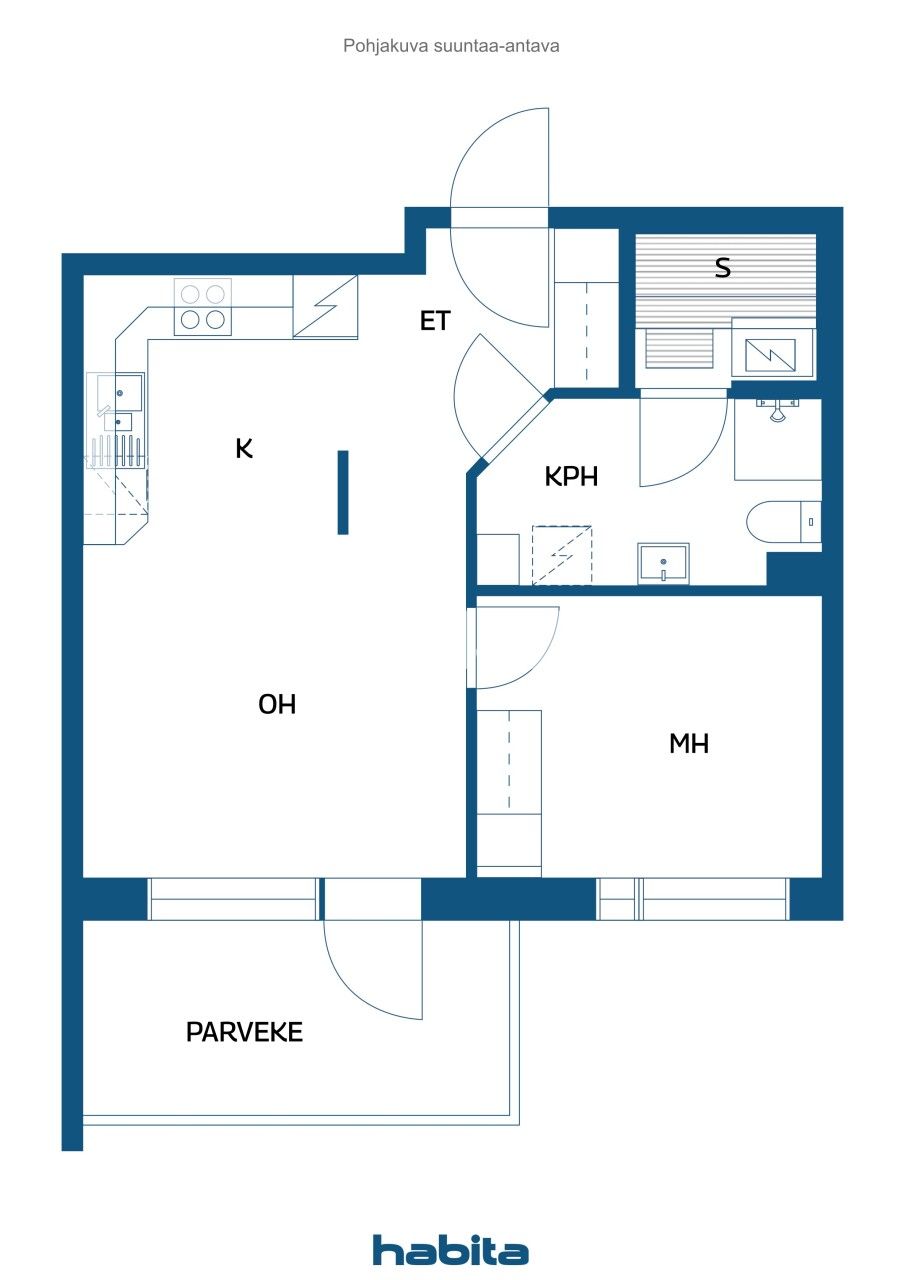 Апартаменты в Миккели, Финляндия, 41.5 м² - фото 2