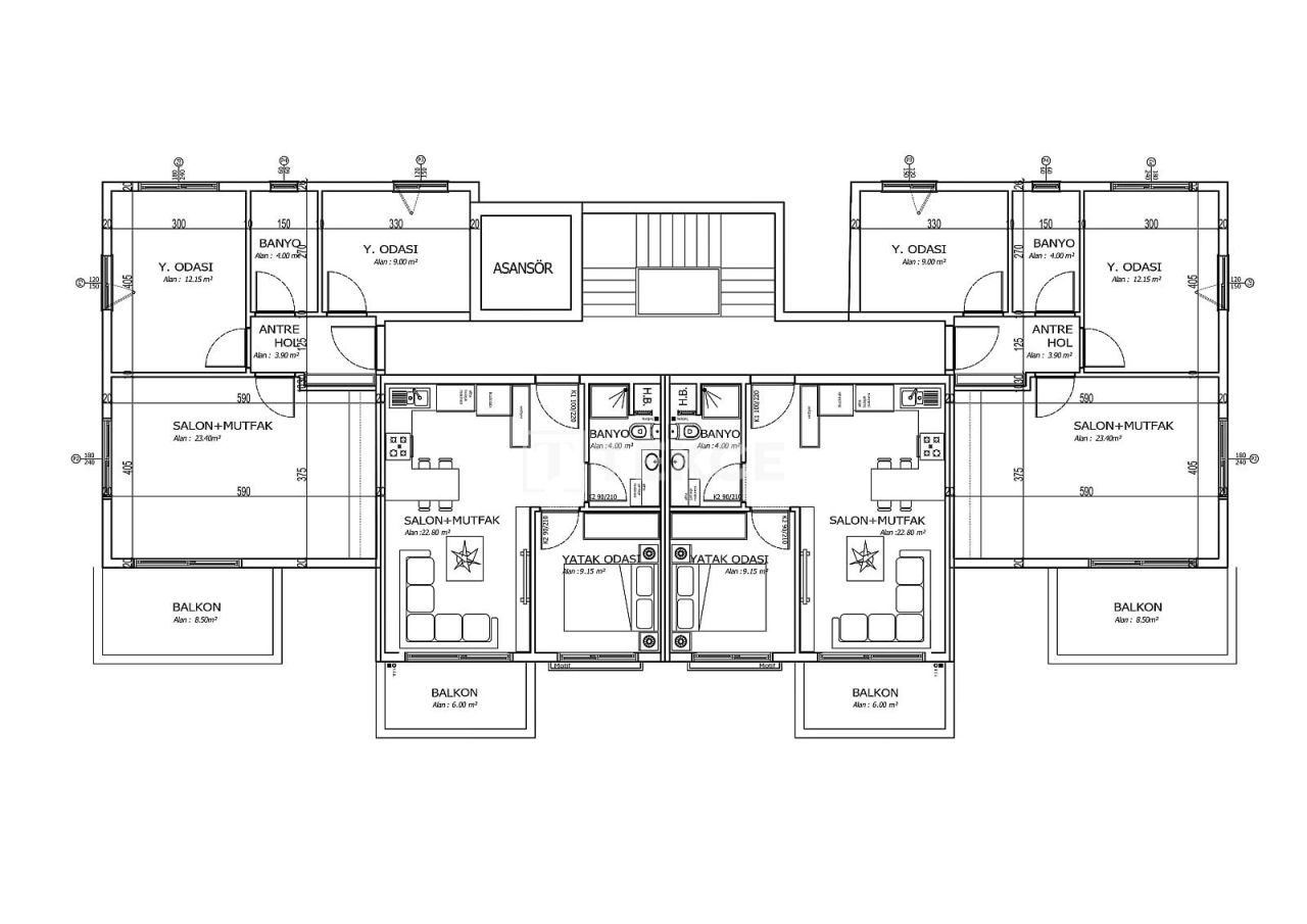 Апартаменты в Анталии, Турция, 79 м² - фото 13
