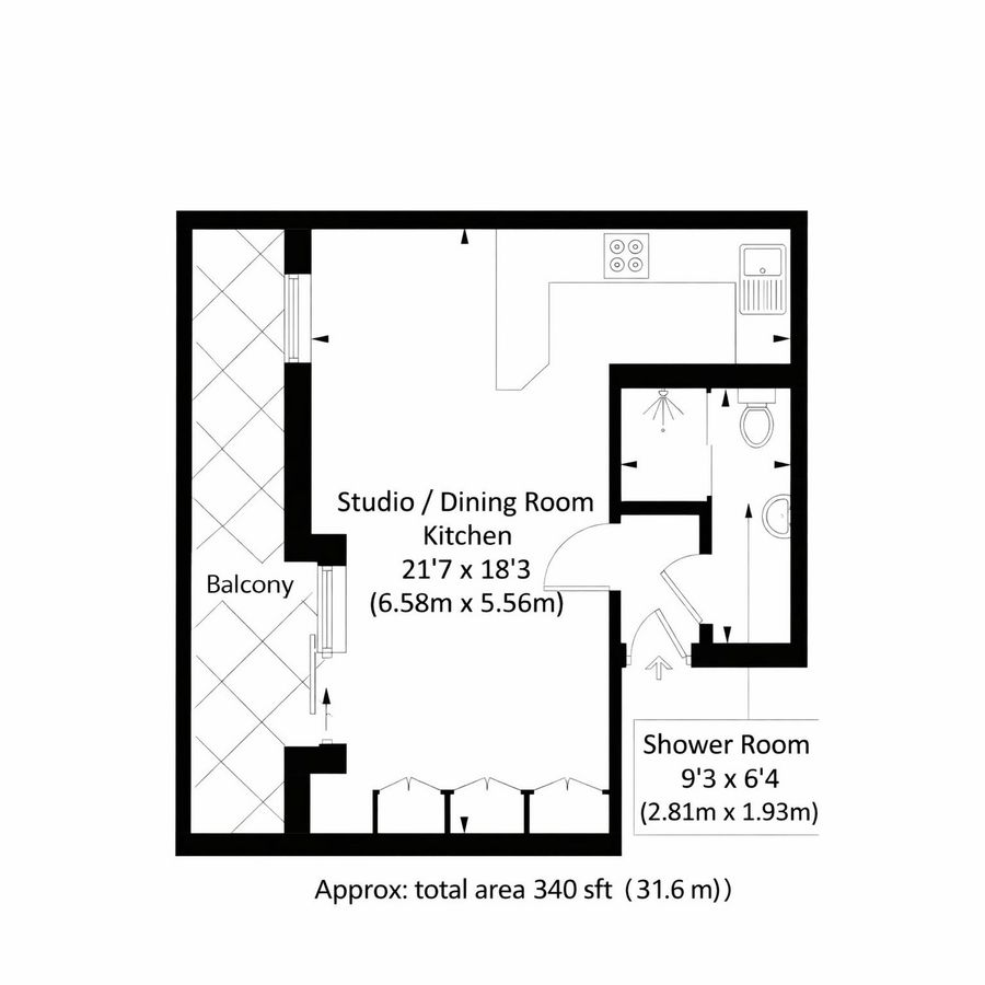 Квартира в Лондоне, Великобритания, 32 м² - фото 7