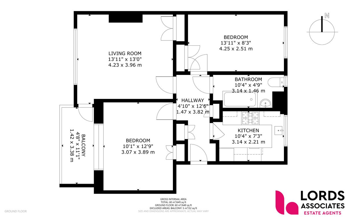 Квартира в Лондоне, Великобритания, 60 м² - фото 9