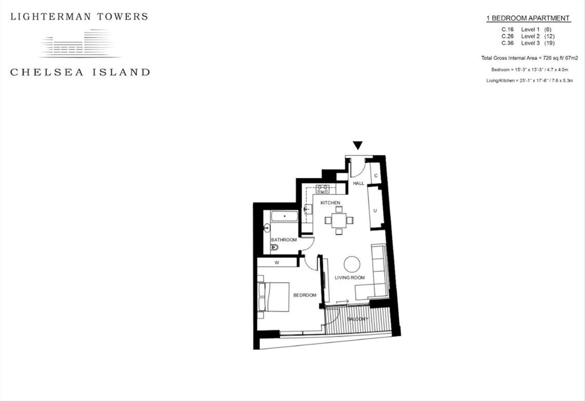 Квартира в Лондоне, Великобритания, 76 м² - фото 12