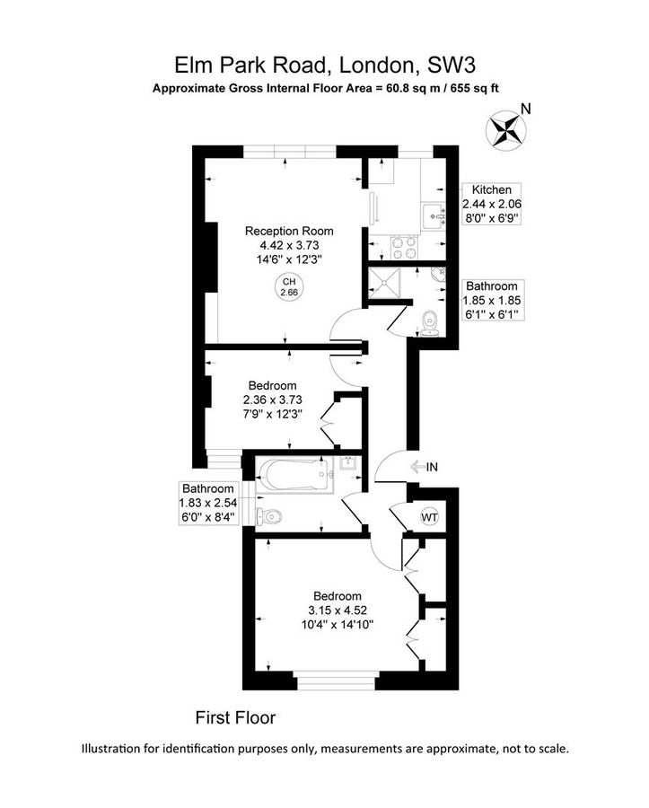 Квартира в Лондоне, Великобритания, 61 м² - фото 14