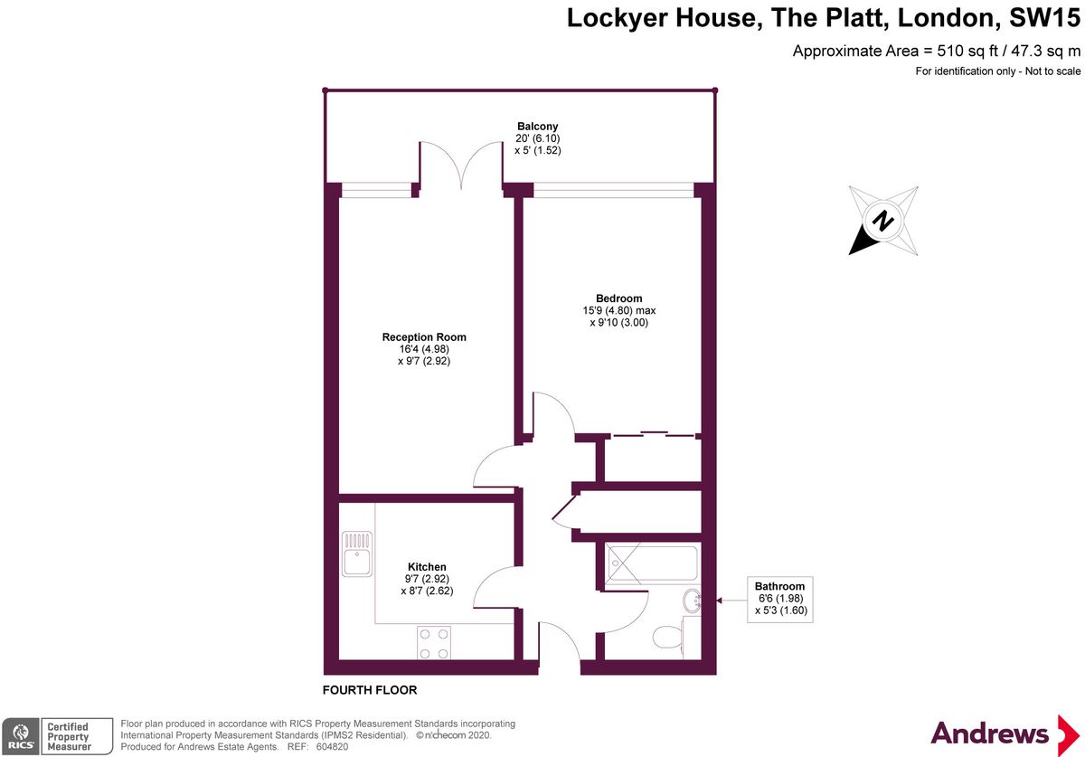 Квартира в Лондоне, Великобритания, 47 м² - фото 14