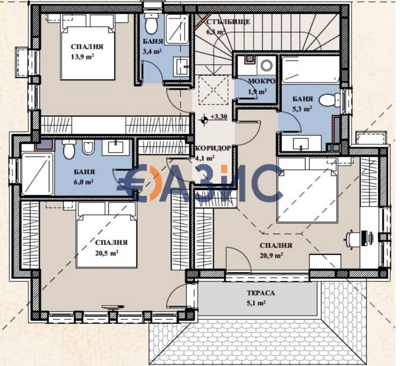 Дом в Святом Власе, Болгария, 200.1 м² - фото 17